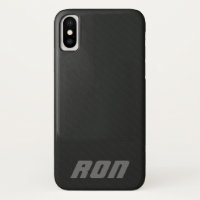 Deluxe Black Simulated Carbon Fibre iPhone X Case 