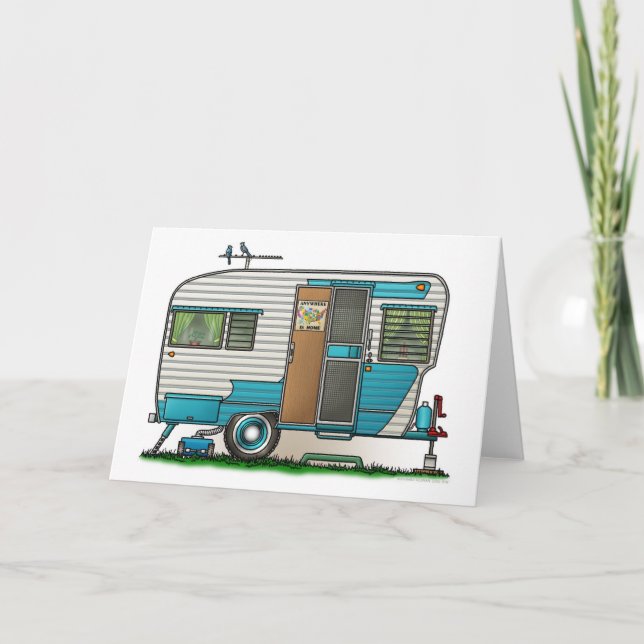 Deluxe Camper Trailer Card (Front)