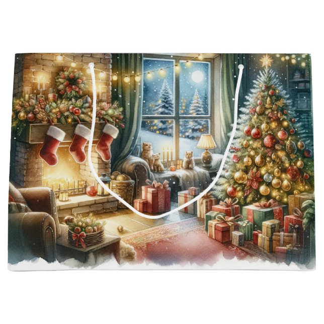  Deluxe Christmas Large Gift Bag (Front)