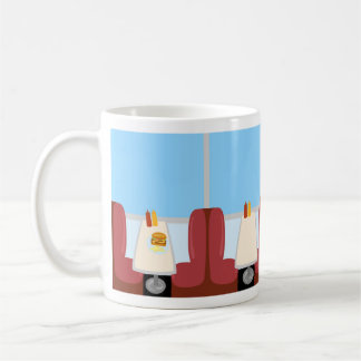Deluxe Fifties Sock Hop Era Retro Diner Cartoon Coffee Mug