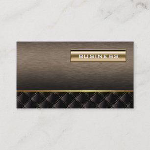Deluxe Gold & Dark Wood Business Card