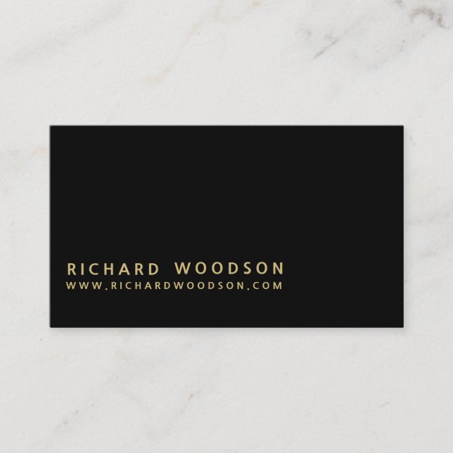 deLuxe Gold N Black Consulting  Writer Minimalist Business Card (Front)