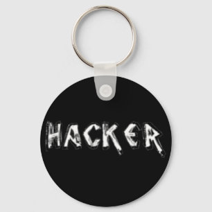 Deluxe Hacker rough font Key Ring