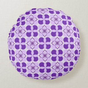 Deluxe Modern Floral Round Pillow