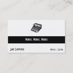 Deluxe Noiseless Retro Typewriter Business Card