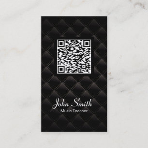 Deluxe QR Code Music Teacher Business Card