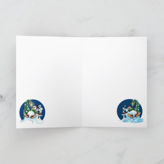 Deluxe snowman chilling foldable card