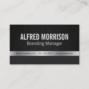 Deluxe   texture / silver / carbon business card