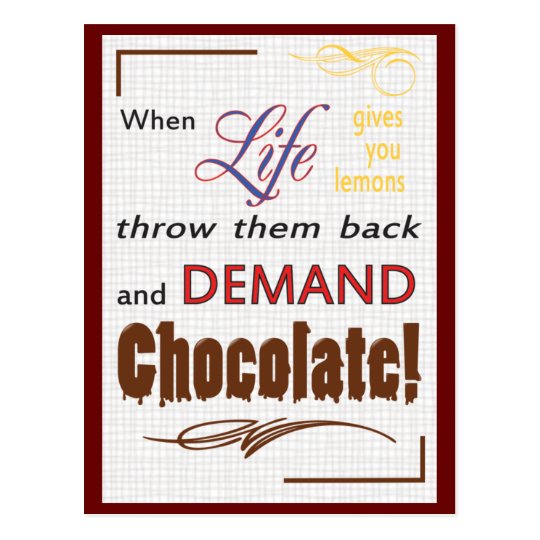 Demand Chocolate Postcard