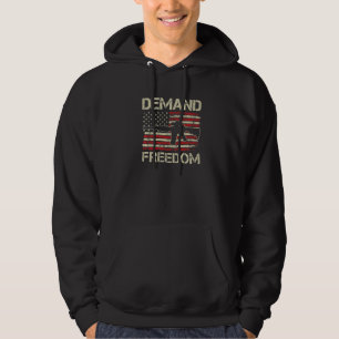 Demand Freedom 2nd Amendment Pro Gun Vintage AR15 Hoodie