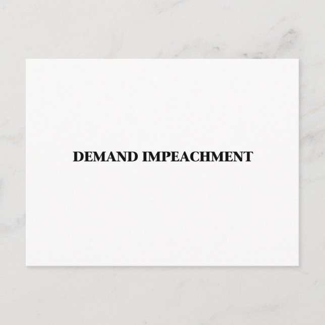 Demand Impeachment Postcard (Front)