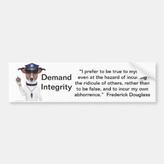 Demand Integrity  bumber sticker