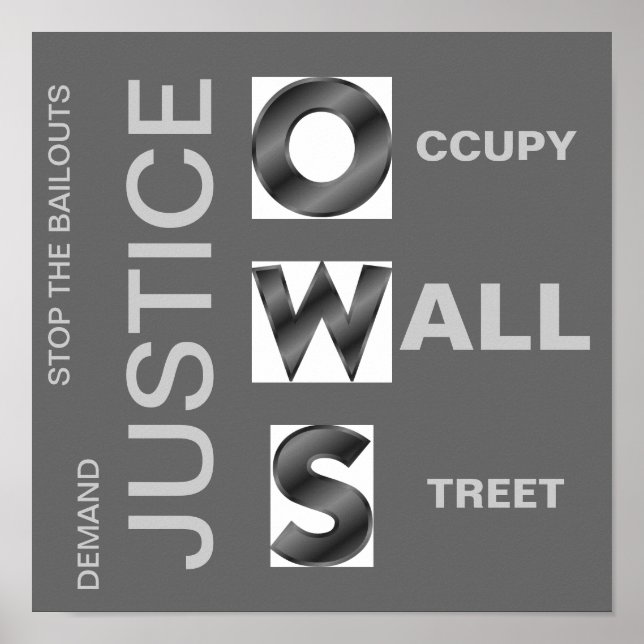 DEMAND JUSTICE O CCUPY W ALL S TREET POSTER (Front)