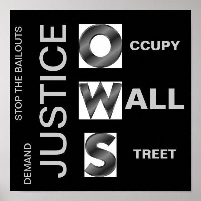 DEMAND JUSTICE O CCUPY W ALL S TREET POSTER (Front)