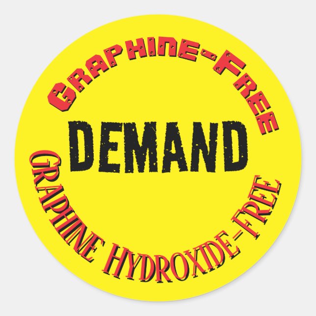 Demand No Graphine by RoseWrites Sticker (Front)