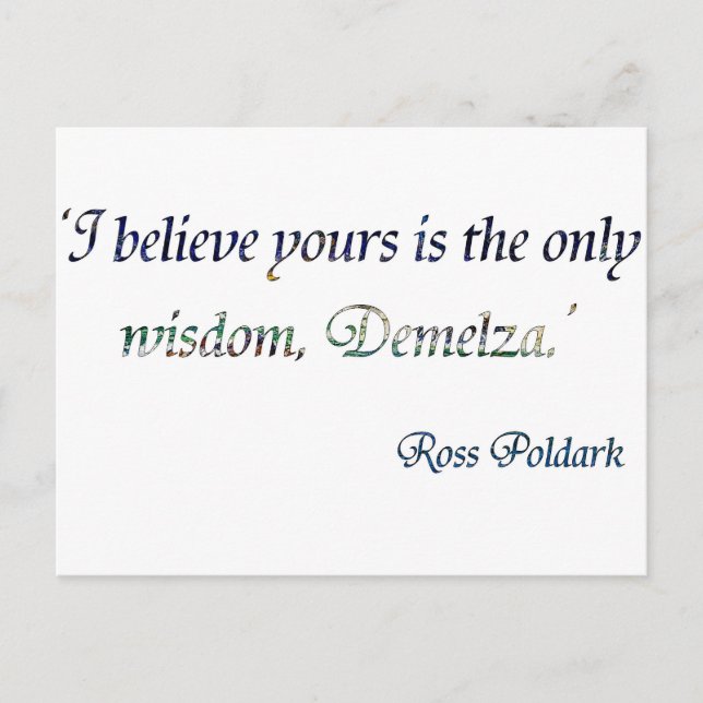 Demelza Poldark Postcard (Front)