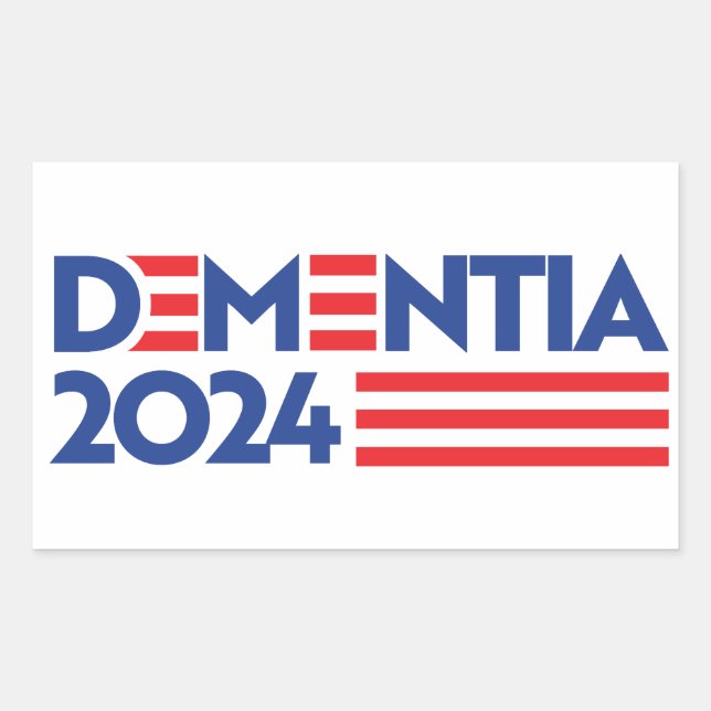 Dementia 2024 rectangular sticker (Front)