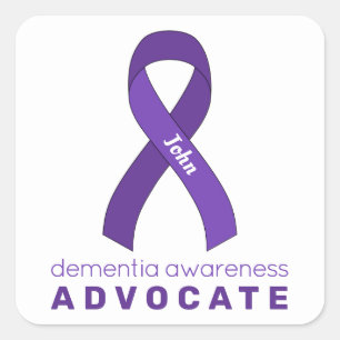 Dementia Advocate White Square Sticker