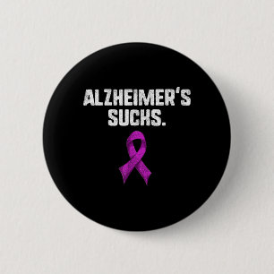 Dementia Alzheimers Shirts Purple Ribbon 6 Cm Round Badge