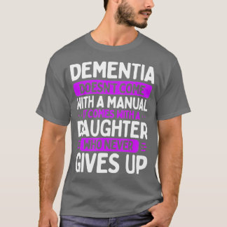 Dementia Awareness Daughter Girls Alzheimers Purpl T-Shirt
