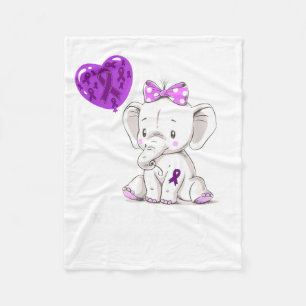 Dementia Awareness Elephant Fleece Blanket