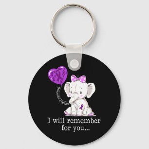 Dementia Awareness Elephant Key Ring