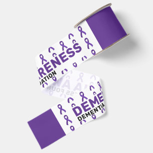 Dementia Awareness Pattern Ribbon Grosgrain Ribbon