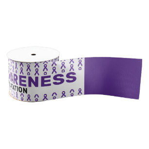 Dementia Awareness Pattern Ribbon Grosgrain Ribbon