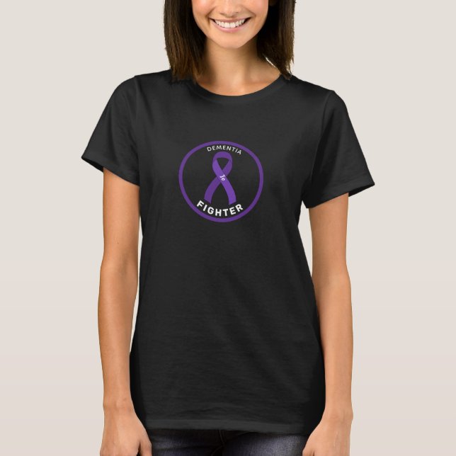 Dementia Fighter Ribbon Black Women's T-Shirt (Front)