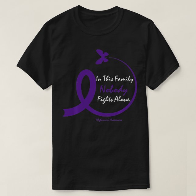 Dementia Gifts Mom Dad Grandma Purple Alzheimers A T-Shirt (Design Front)
