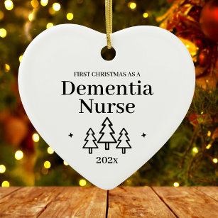 Dementia Nurse First Christmas Nursing Ceramic Tree Decoration