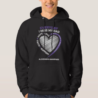 Dementia Products Purple In Memory Dad Alzheimers  Hoodie