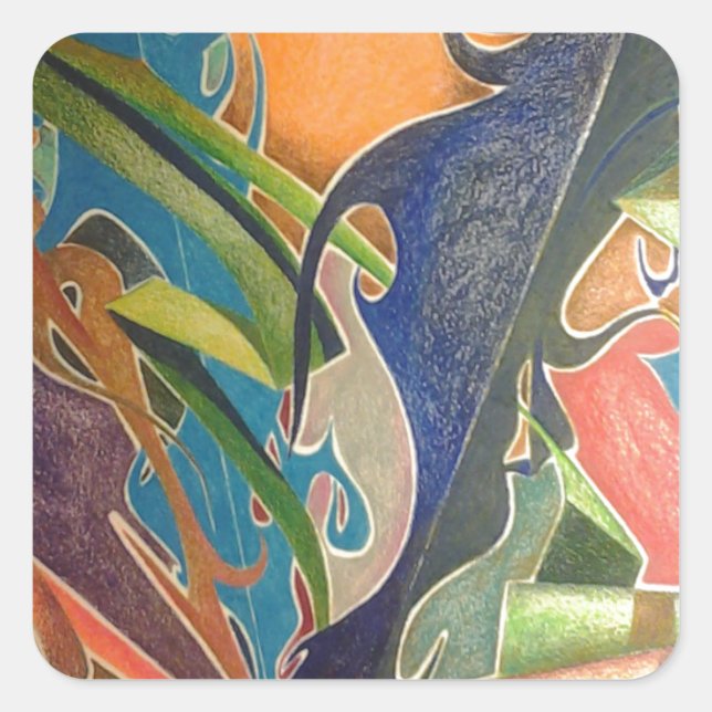 Dementia Square Sticker (Front)