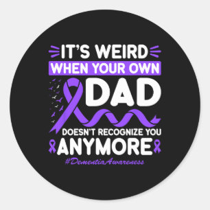 Dementia Weird Dad Don't Recognise Memories Heimer Classic Round Sticker