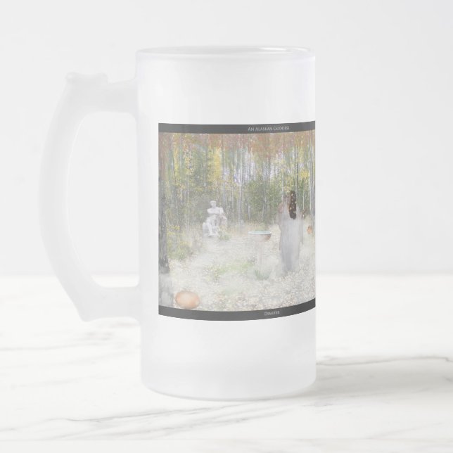 Demeter Frosted Glass Beer Mug (Left)