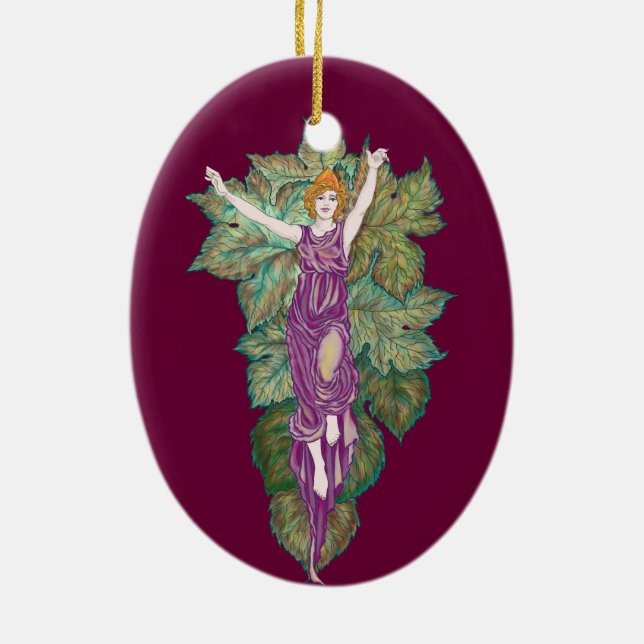 Demeter mother-goddess ceramic tree decoration (Back)