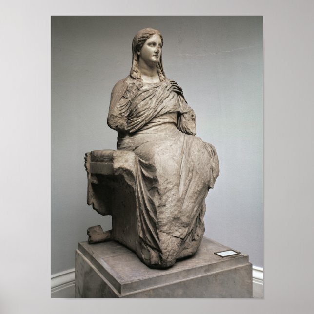 Demeter, statue from Knidos, Asia Minor, c.350BC Poster (Front)
