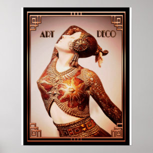 Demetre Chiparus Art Deco Flapper Sculpture Poster