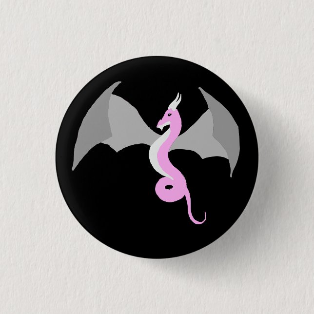 Demi-girl Dragon Button (Front)