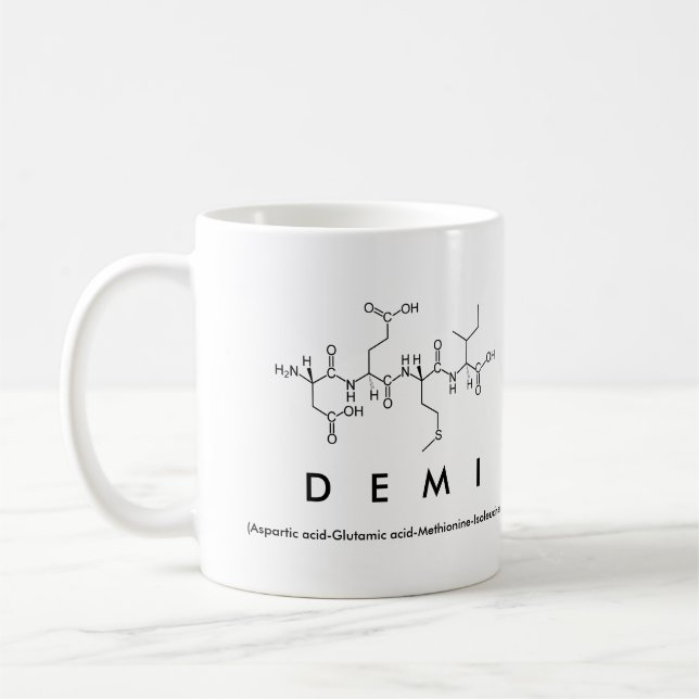 Demi peptide name mug (Left)