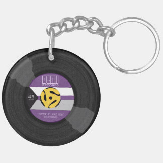 Demi Records Demisexual Pride Vinyl LGBTQ Key Ring