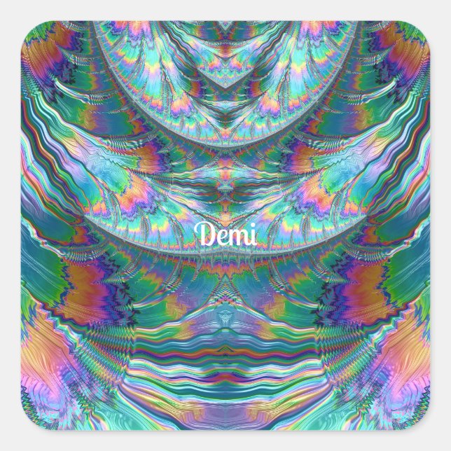 DEMI ~ Shades Glossy PASTEL 3D ~ Square Sticker (Front)