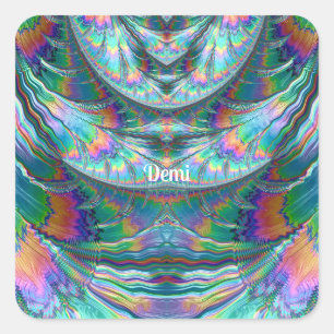 DEMI ~ Shades Glossy PASTEL 3D ~ Square Sticker