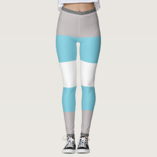 Demiboy Flag Grey Blue White Striped LGBT Leggings