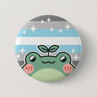 Demiboy LGBT Pride Flag Frog 6 Cm Round Badge