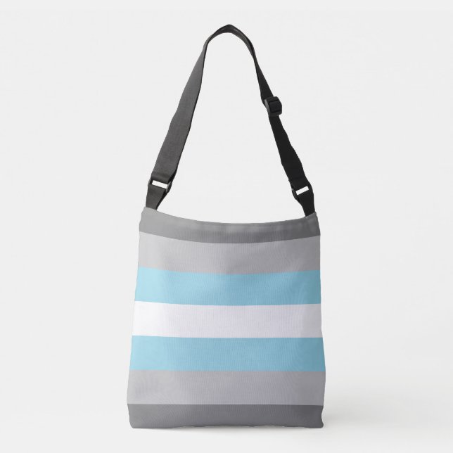 Demiboy Pride Flag Crossbody Bag (Front)