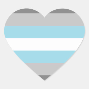 Demiboy Pride Flag Heart Sticker