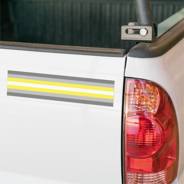 Demigender Pride Bumper Sticker (On Truck)