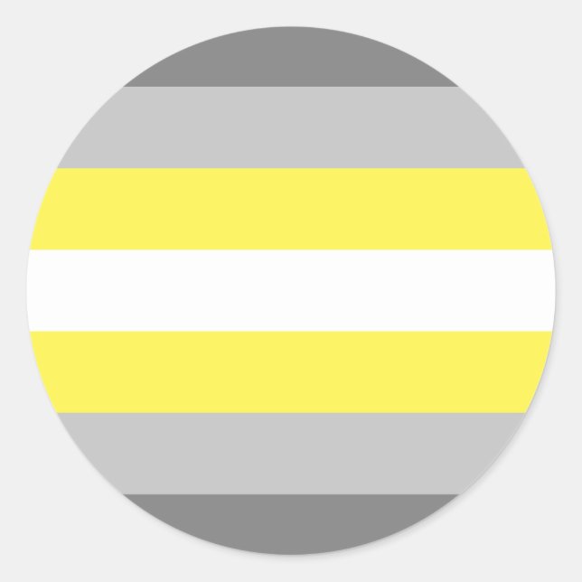 Demigender Pride Flag Classic Round Sticker (Front)