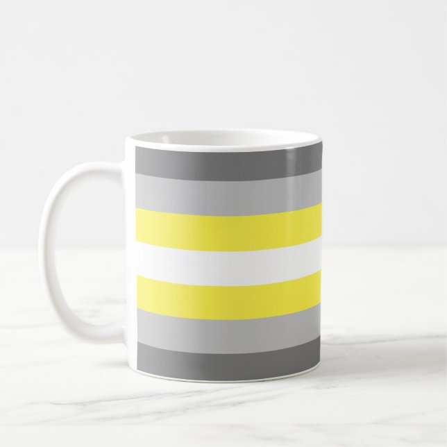 Demigender Pride Flag Coffee Mug (Left)